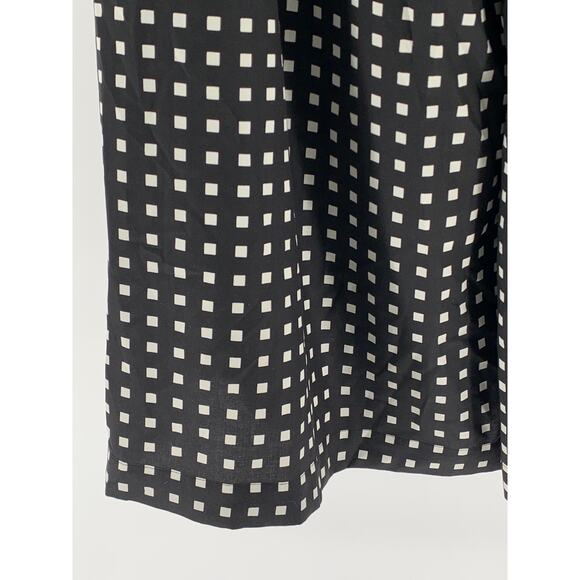 HYKE Women's Black-White Square Print Belted Wide-Leg Relaxed-Fit Pant SZ 2 - Picture 8 of 10